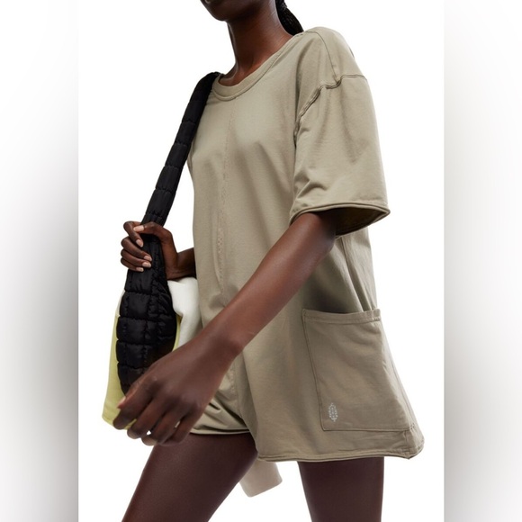 FP Hot Shot Tan Romper Tee, Small - Picture 2 of 9